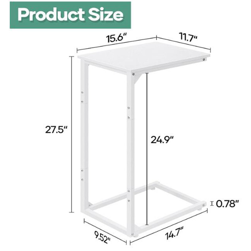 End Table Set, White, White