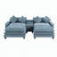 Canapé modulaire en chenille de 111 po avec deux repose-pieds amovibles et deux ports USB-129890748