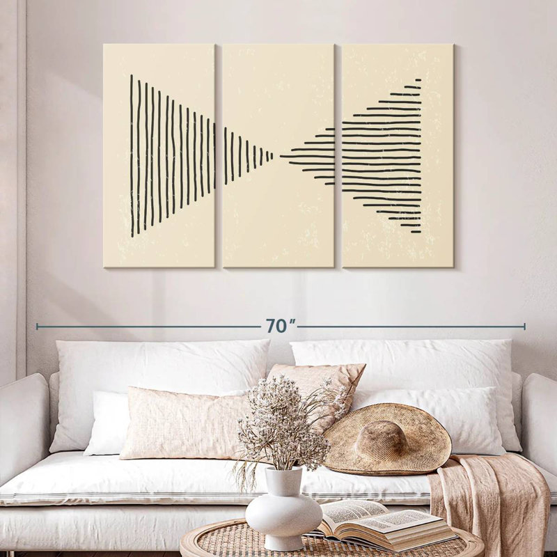 Avery Triangle Abstract, 36" H x 57" W