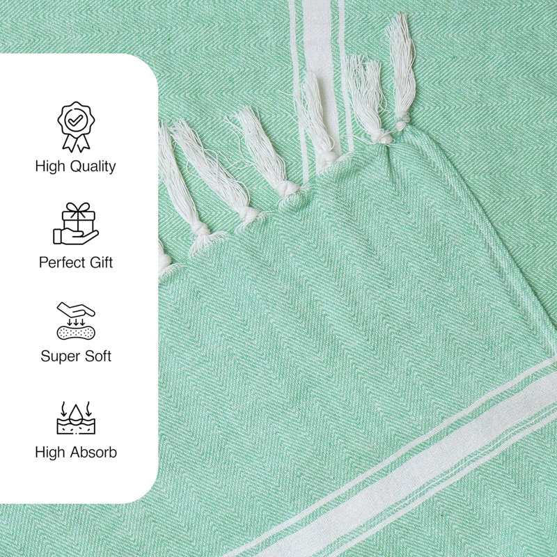 Cotton Beach Towel, Green