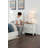 White Solid Wood Transitional Nightstand With 2 Drawers, Felt-lined Top, And Chrome Pulls | Gift Idea