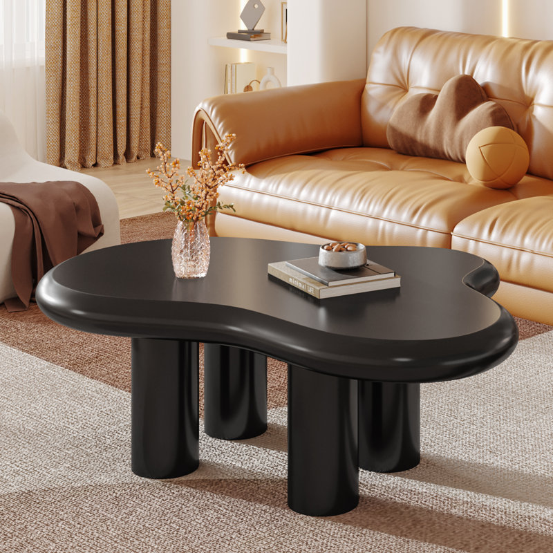 Cloud Coffee Table, Black, 15.35" H x 39.37" W x 22.83" D