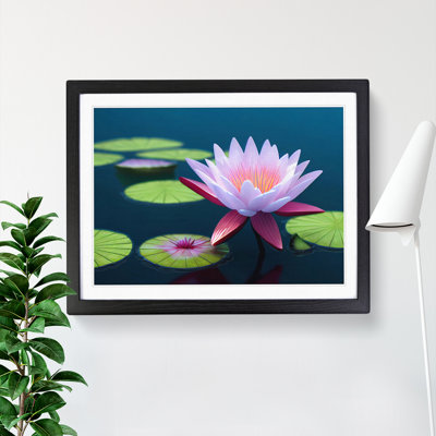 Hypnotic Water Lily Flower - Single Picture Frame Print