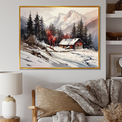Neige couverte de montagnes II sur toile