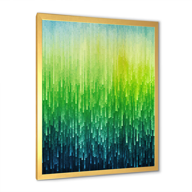 " Green Color Code ", Gold Picture Framed, 32" H x 16" W x 1" D