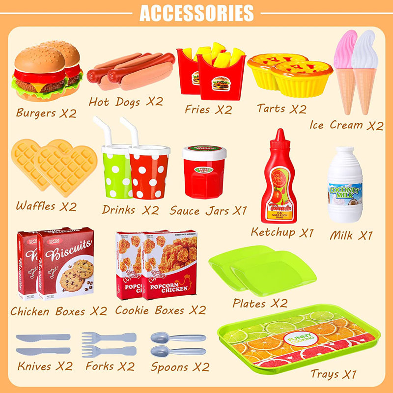 Play Food Toys Pretend Play Kitchen Set