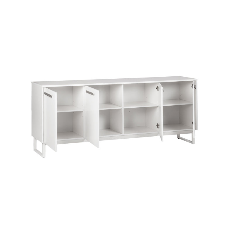 Crédence 4 tablettes Baroda, Blanc