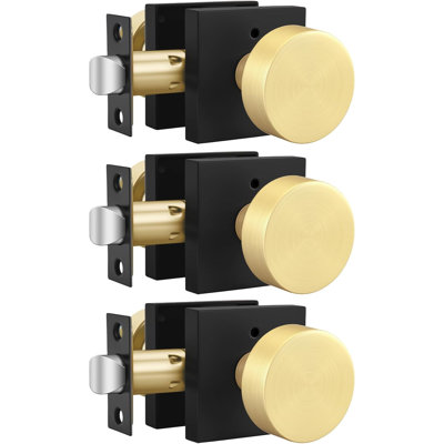 Zinc-Alloy Heavy Duty Privacy Door Knobs interior(Set of 3)