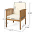 Fauteuils de jardin club - Assise profonde et revêtement en tissu avec rembourrage central et système anti-éclaboussures