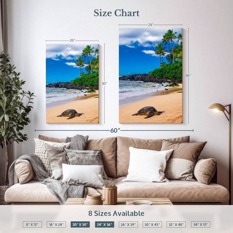 Brampt Honu Sea Turtle, 36" H x 24" W