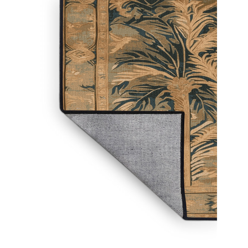 Tapis brun lavable à la machine, Carré 4 pi