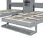 Lits simples escamotables doubles avec armoires et tablettes, gris-129523228