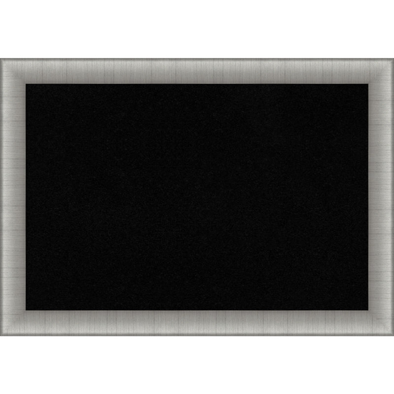 Elegant Brushed Pewter Frame Wall Cork Small Bulletin Board