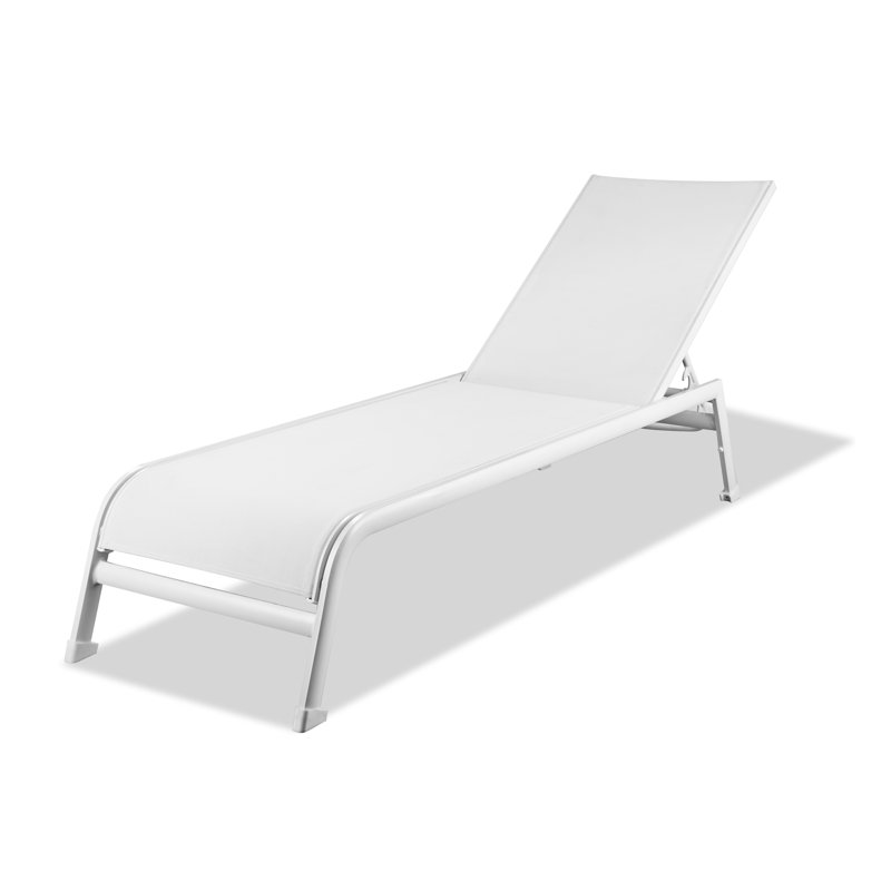 Sunset Outdoor Chaise Lounge, White
