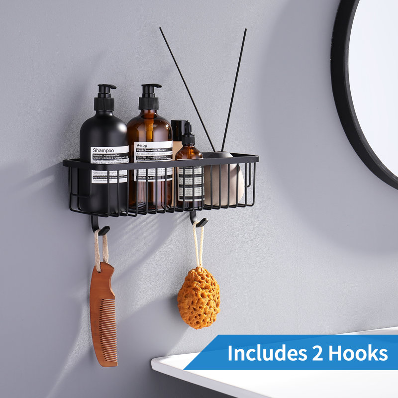 Serviteur de douche mural en acier inoxydable avec crochets