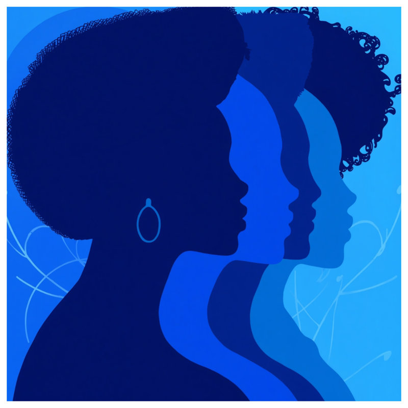Coussins décoratifs Blue Silhouette, 16 x 16 inches