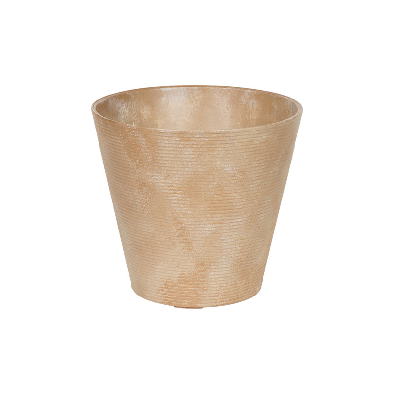 Pot à fleurs en résine Carreras, Taupe, H 11,5 po x l 12,5 po x P 12,5 po