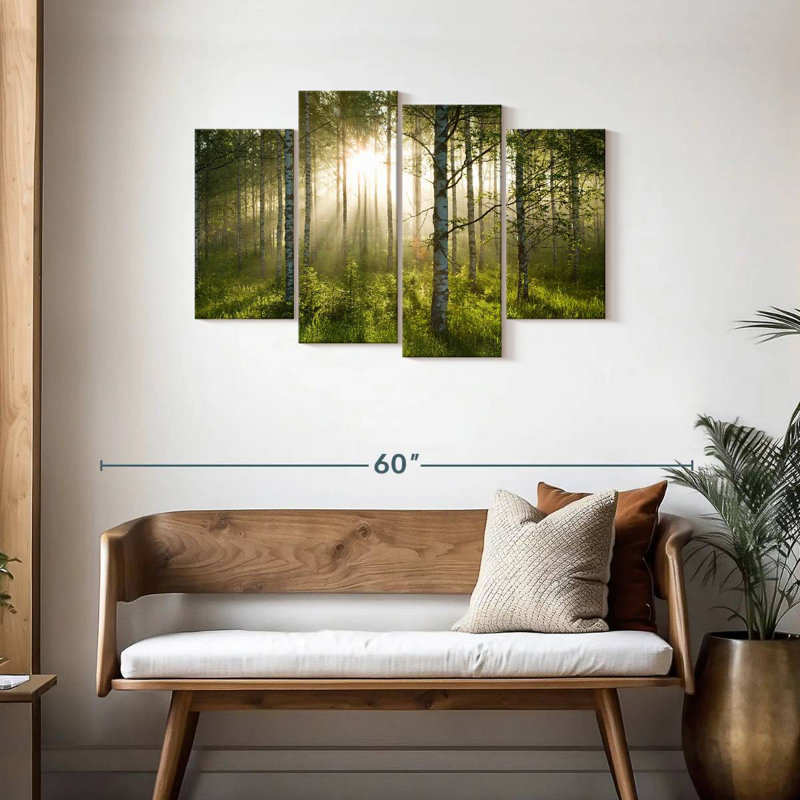 Lumière du soleil de bouleau Alvord, H 27 po x l 43 po