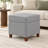 17.5" Square Polyester Upholstered Storage Ottoman-1010101645