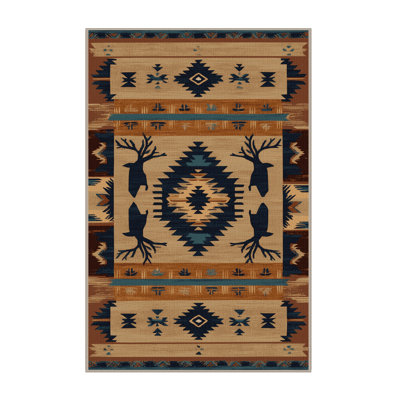  Tapis lavable de style sud-ouest cerf