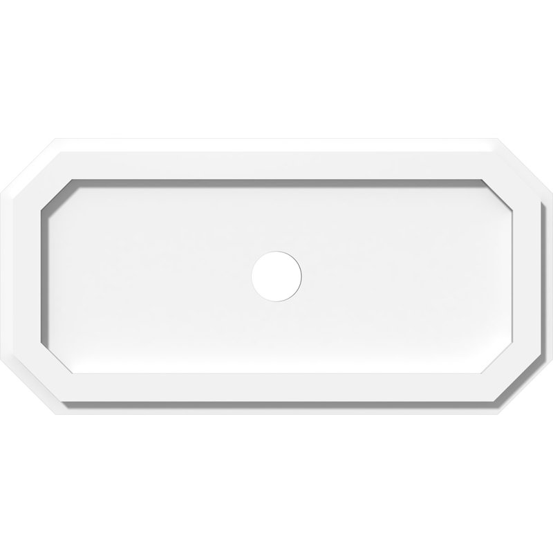 Médaillon de plafond contemporain en PVC Emerald, H 14 po x l 28 po x P 1 po