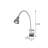 30" Silver Metal Spotlight Wall Sconce