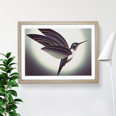 Hummingbird Modern Abstract - Single Picture Frame Print