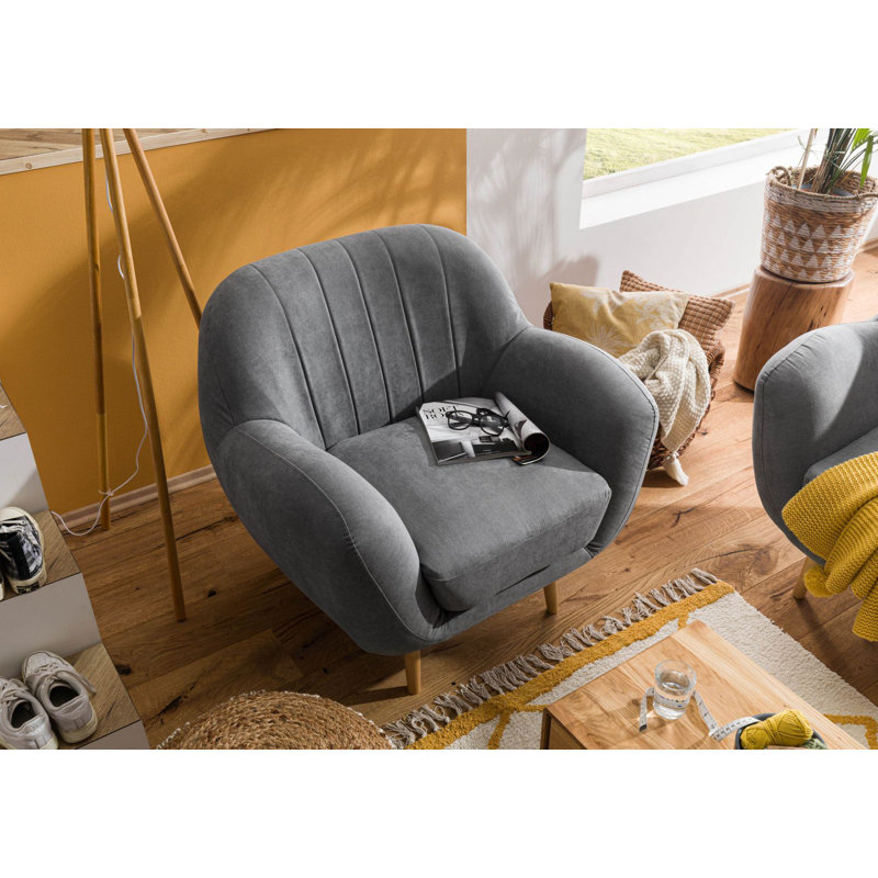 SOFAS Upholstered Accent Chair, Grey