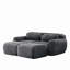 Tissu moelleux doux de 80 po, canapé désossé, aucun assemblage requis, conception antidérapante inférieure, avec repose-pieds et coussins décoratifs, siège profond, combinaison 32D haute densité sans éponge, pour étude-1813526034