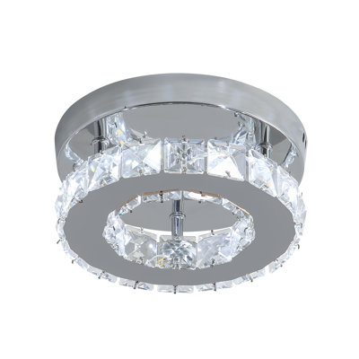 Fumihito Round Crystal Flush Mount Ceiling Light