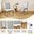 63" Faux Marble Dining Table Set with Faux Leather Chairs, Set for 4 or 6-1576461973-1576461969