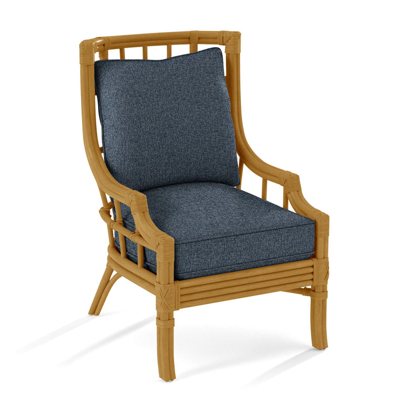 Fauteuil large 28,5 po Seville, Miel, Bleu de base; 0317-63