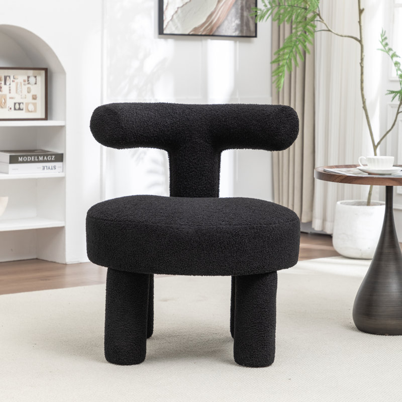 Bula Upholstered Barrel Chair, Black