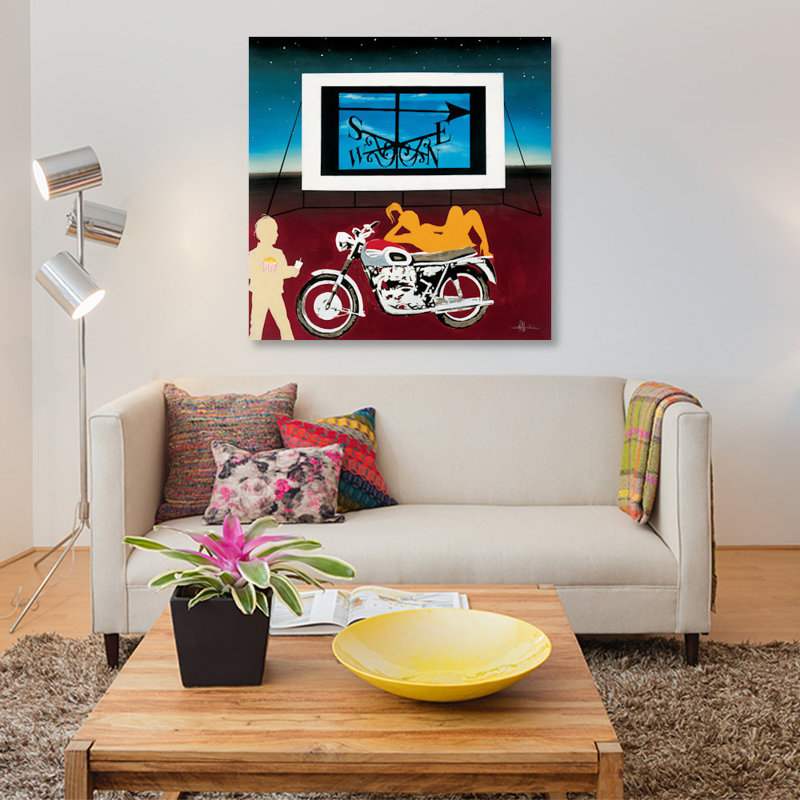 « watching where we is va », reproduction d’impression sur toile, H 12 po x l 12 po x P 1,5 po, Pas de tapis, Toile tendue