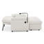 Canapé inclinable moderne avec repose-pieds double beige