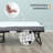 Rollaway Bed, Folding Bed With 4" Mattress, Portable Foldable Guest Bed With Sturdy Metal Frame And Wheels, 78.75"X35.5"X16.75", White