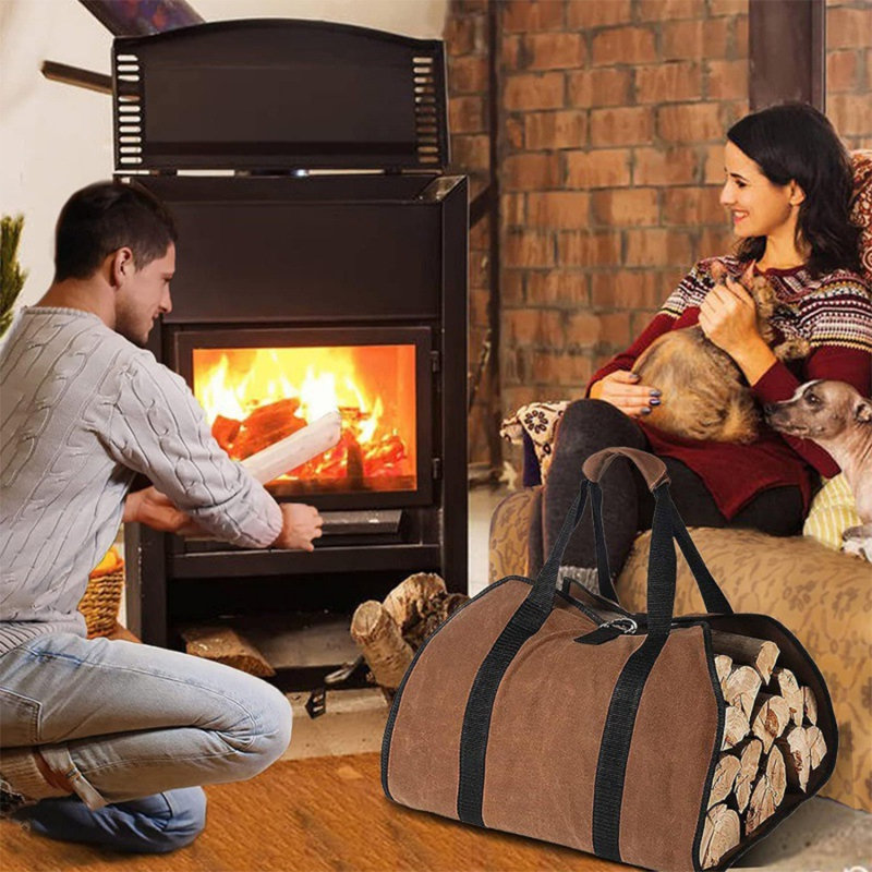 17cm W x 24cm D Fabric Log Store
