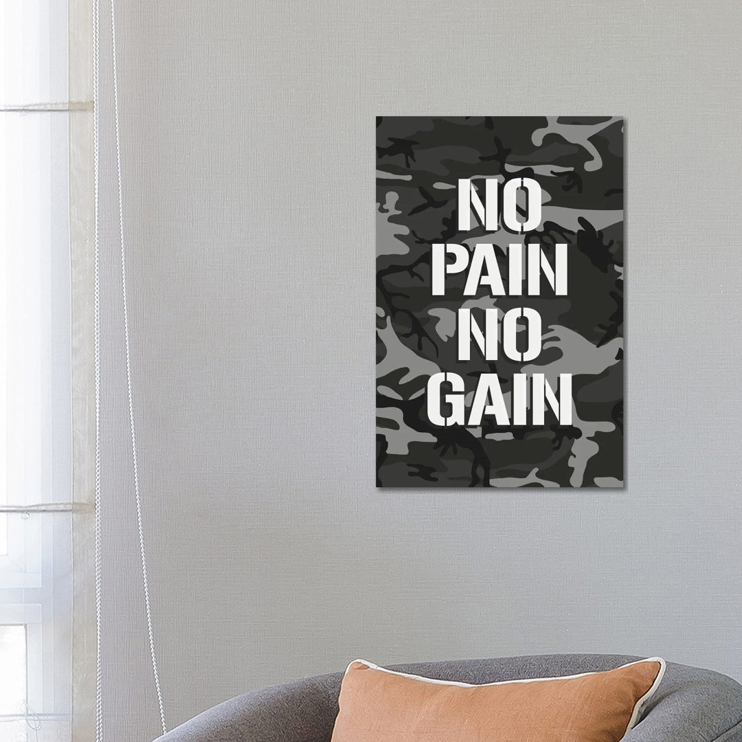 No Pain No Gain by Adrian Baldovino - Wrapped Canvas Painting
