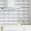 14cm W x 28cm L Aluminum Peel and Stick Subway Tile