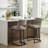 Modern Counter Height Barstools with Cutout Back, Comfy Faux Leather Kitchen Island Stool with Metal Frame, Set of 6-1478654791-1478654796