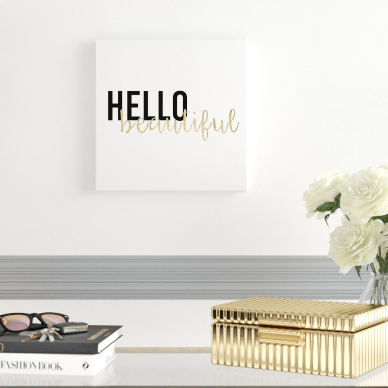 Golden Quote I by Anna Hambly - Wrapped Canvas Print, 30cm H x 30cm W