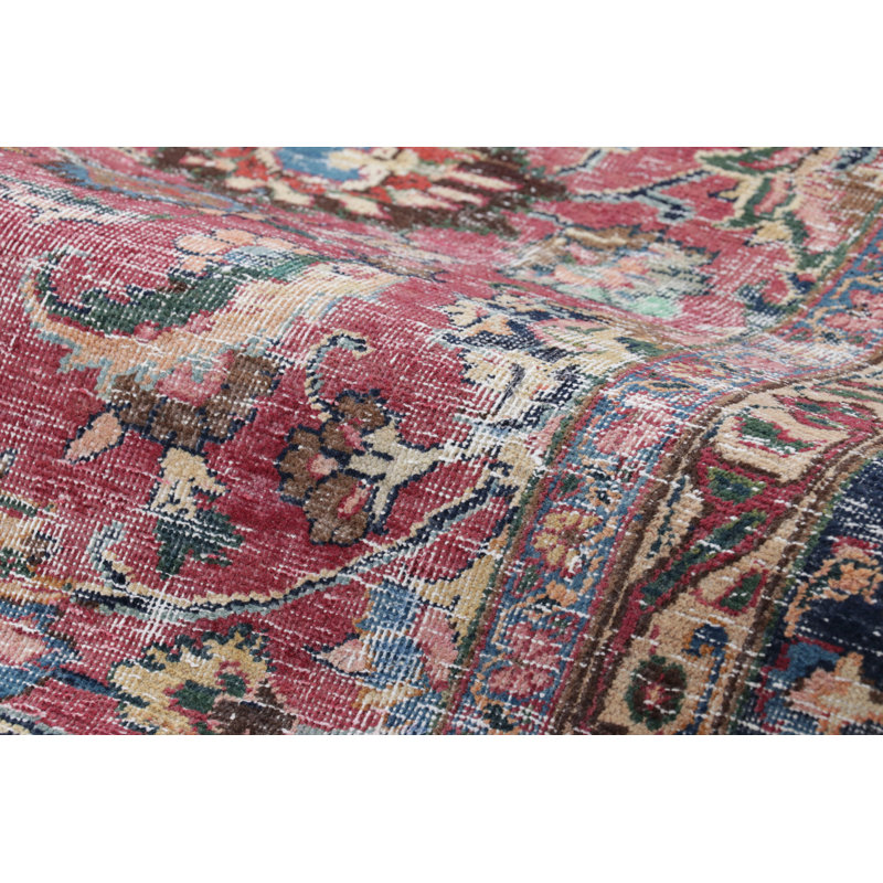 Distressed One-of-a-Kind 8'11X11'9 Hand Knotted Area Rug