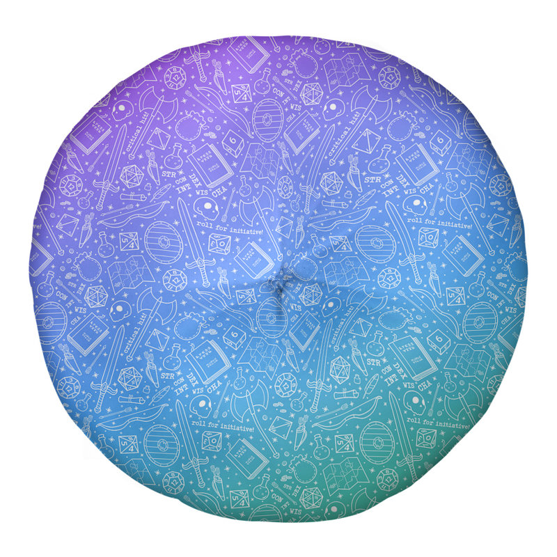 Coussin de sol Katelyn Elizabeth, 30 po x 30 po, Mauve/bleu/vert