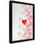 Aquarelle encadrée noire, ballons de cœur, impression amour, impression sur le thème de la Saint-Valentin-961541047