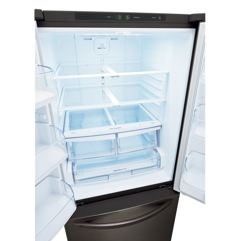 LG French Door Refrigerator, Black Stainless Steel, 22 cu. ft.