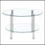 Table basse sophistiquée à double couche en verre trempé pour un style de vie élégant-831963171