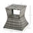 Side Table With Umbrella Hole - 'S 2 Tier Outdoor Storage For Patio, Garden, Backyard Spaces Metal Frame, Weather , Grey Use & ,