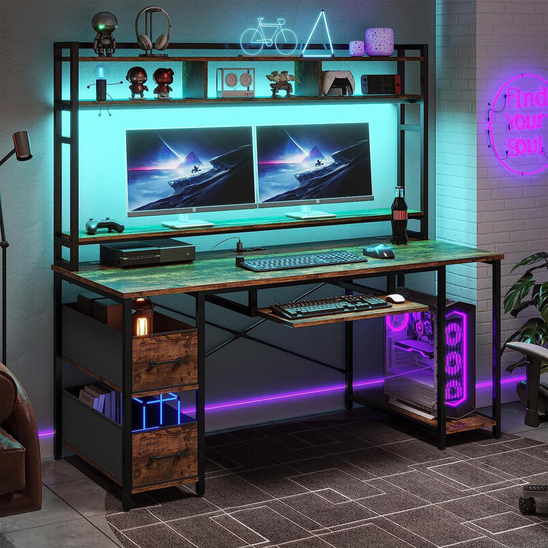 17 Stories Ariyannah Metal Base Computer Desk & Reviews | Wayfair