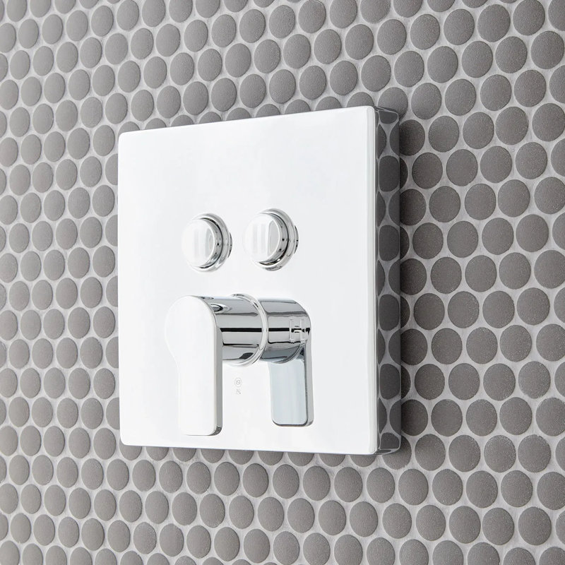 Signature Hardware Hibiscus Pressure Balance Shower Trim, Chrome