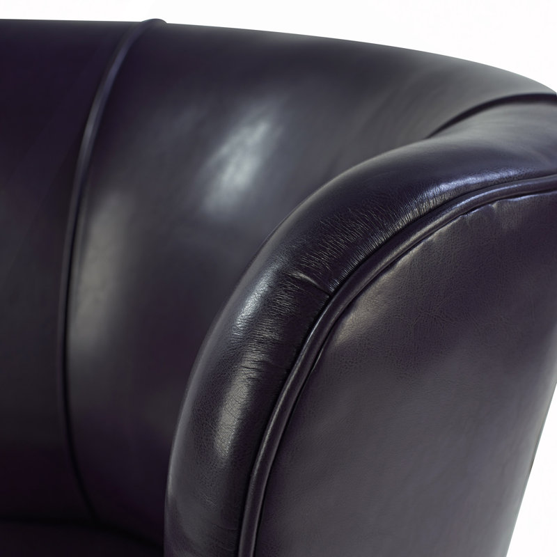 Fauteuil d'appoint en cuir synthétique, fauteuil de salon avec garniture de rivet pour la réception de la chambre à coucher